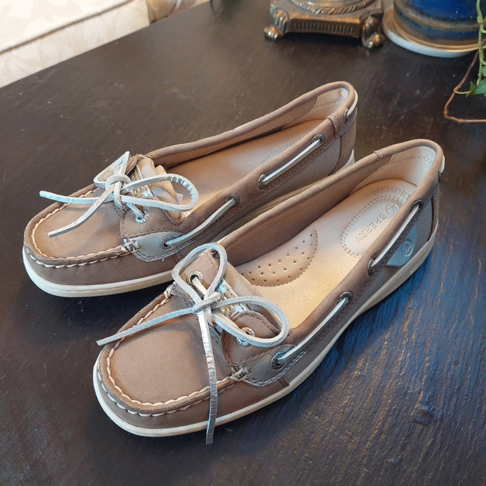 NEW! Sperry Women's Angelfish Boat Shoes Leather Metallic STS86285 Sz 6.5M $110